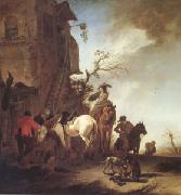 WOUWERMAN, Philips Hunters and Horsemen by the Roadside (mk05) painting